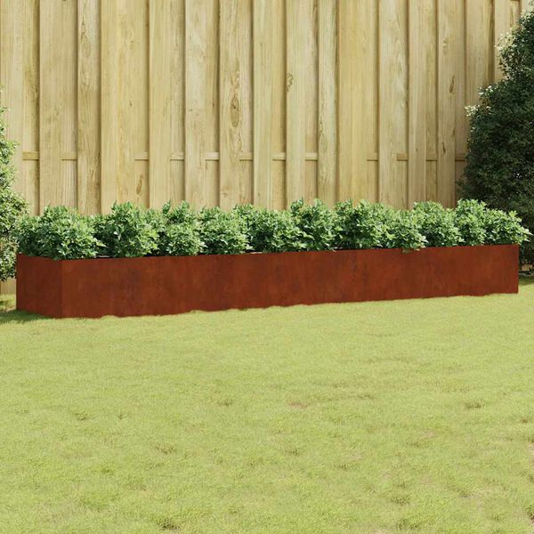 vidaXL Jardinera acero corten 360x80x40 cm