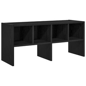 vidaXL Zapatero apilable roble negro 89,5x30x40 cm