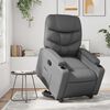 vidaXL Sill&oacute;n reclinable elevable cuero artificial gris