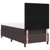vidaXL Cama tipo Box Spring con colch&oacute;n Marr&oacute;n oscuro 90 x 190 cm tela