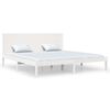 vidaXL Estructura de cama madera maciza blanco Supe King 180x200 cm