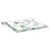vidaXL Cojines de silla 4 uds tela estampado de hojas 40x40x4 cm