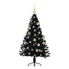 vidaXL &Aacute;rbol de Navidad Artificial Preiluminado Negro 120 cm PVC