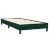 vidaXL Cama box spring con colch&oacute;n terciopelo verde oscuro 80x220 cm