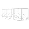 vidaXL Perrera de exterior acero galvanizado plateado 2x10x2 m
