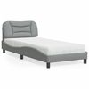 vidaXL Cama con colch&oacute;n Hvar tela gris claro 80x200 cm