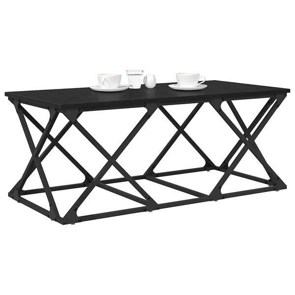 vidaXL Mesa de Caf&eacute; Roble Negro 100 x 49 x 40 cm Madera de ingenier&iacute;a