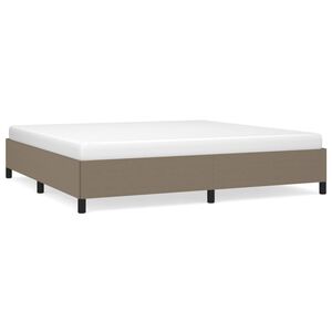 vidaXL Cama sin colch&oacute;n tela gris taupe 200x200 cm