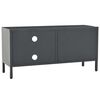 vidaXL Mueble para TV acero y vidrio gris antracita 90x30x44 cm