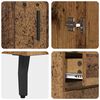 vidaXL Aparador alto con caj&oacute;n 2 pcs Madera envejecida