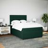 vidaXL Cama box spring con colch&oacute;n terciopelo verde oscuro 160x200 cm