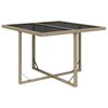 vidaXL Set comedor de jard&iacute;n 9 pzas con cojines rat&aacute;n sint&eacute;tico beige