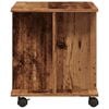 vidaXL Mueble de TV con ruedas madera ingenier&iacute;a envejecida 80x40x45cm
