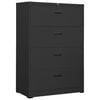 vidaXL Armario archivador de acero antracita 90x46x134 cm
