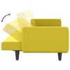 vidaXL Sof&aacute; cama con cojines tela amarillo claro