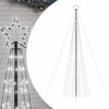 vidaXL &Aacute;rbol de Navidad LED con estacas 1534 LEDs blanco fr&iacute;o 500 cm