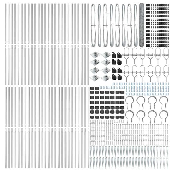 vidaXL Poste de Valla Plateado 100 x 1,2 m (malla de 36 mm) Acero