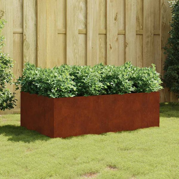 vidaXL Jardinera acero corten 120x80x40 cm