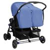 vidaXL Carrito para gemelos de acero azul marino
