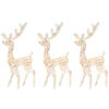 vidaXL Adorno de renos de Navidad acr&iacute;lico multicolor 3 uds 128 cm