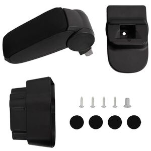 vidaXL Reposabrazos para coche Negro 12x37x(31-48) cm ABS
