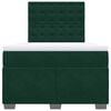 vidaXL Cama box spring con colch&oacute;n terciopelo verde oscuro 120x190 cm