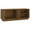 vidaXL Mueble de TV madera maciza de pino marrón miel 105x34x40 cm