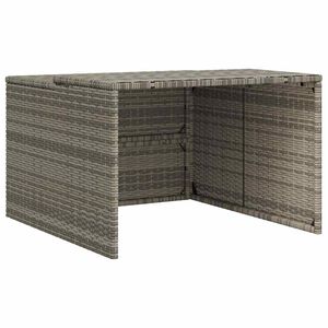 vidaXL Caseta de robot cortac&eacute;sped rat&aacute;n sint&eacute;tico gris 86x90x52/57cm