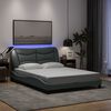vidaXL Estructura de cama con LED sin colch&oacute;n Hvar tela gris claro 120x200 cm