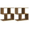 vidaXL Mesitas de noche 2 uds contrachapada roble ahumado 50x30x51,5cm