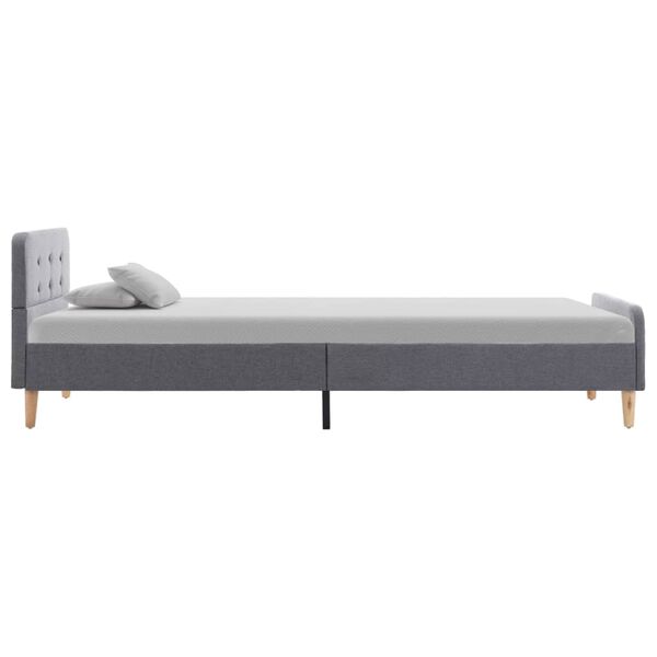 vidaXL Estructura de cama de tela gris claro 100x200 cm