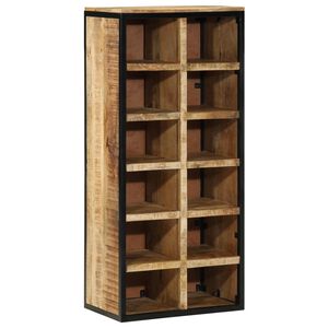 vidaXL Armario Zapatero 50 x 30 x 110 cm Madera de mango maciza Marr&oacute;n