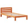 vidaXL Estructura de cama sin colch&oacute;n madera maciza marr&oacute;n 75x190 cm