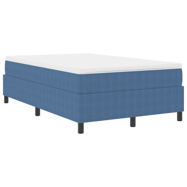 vidaXL Cama de plataforma Azul 120 x 190 cm tela