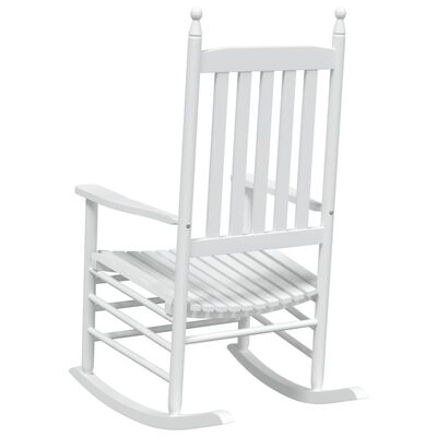 vidaXL Mecedoras con asientos curvos 2 pzas abeto madera maciza blanca