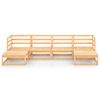 vidaXL Juego de muebles de jardín 6 piezas madera maciza de pino
