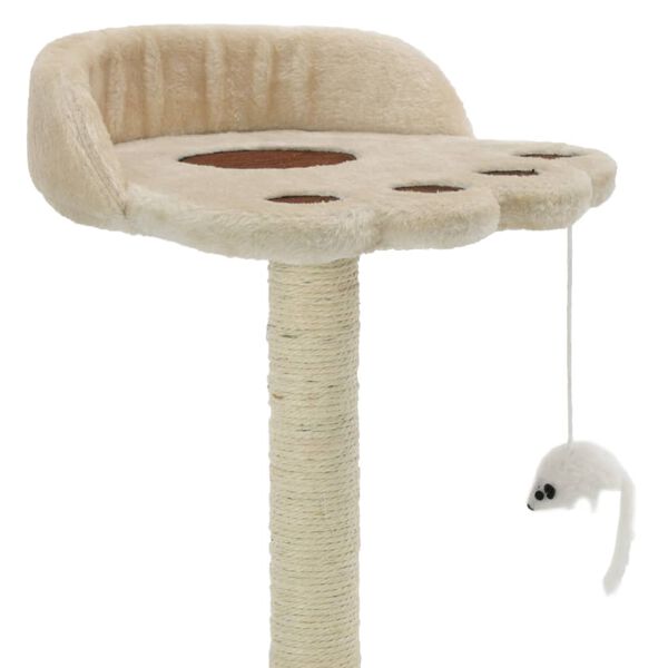 vidaXL Rascador para gatos con poste de sisal 40 cm beige y marrón