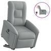 vidaXL Sill&oacute;n el&eacute;ctrico reclinable elevable de tela gris claro