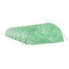 vidaXL Invernadero con estructura de acero verde 80 m&sup2; 16x5x2,3 m