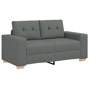 vidaXL Sof&aacute; Loveseat gris oscuro 160x77x82 cm de tela