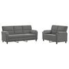 vidaXL Juego de Sof&aacute; 2 pcs Gris oscuro Terciopelo