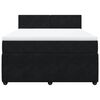 vidaXL Cama box spring con colchón terciopelo negro 140x190 cm