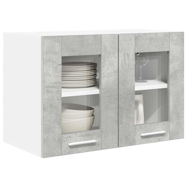 vidaXL Mueble colgante con puerta Gris Concreto 60 x 31 x 40 cm