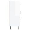 vidaXL Aparador de madera contrachapada blanco brillante 69,5x34x90 cm