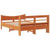 vidaXL Estructura cama con cabecero madera pino marr&oacute;n cera 140x190 cm