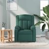 vidaXL Sill&oacute;n de masaje reclinable de tela verde oscuro