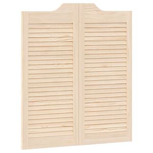 vidaXL Puertas batientes Natural 90 x 40 cm Madera de Pino Maciza