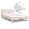 vidaXL Cama con colch&oacute;n tela beige 140x200 cm