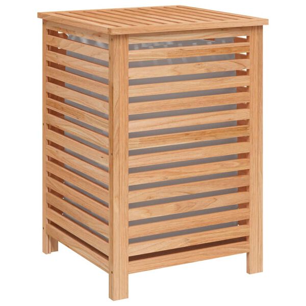 vidaXL Cesto para la ropa madera maciza de nogal 45x45x65 cm