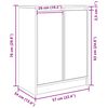 vidaXL Aparador blanco 57x34x76 cm madera de ingenier&iacute;a